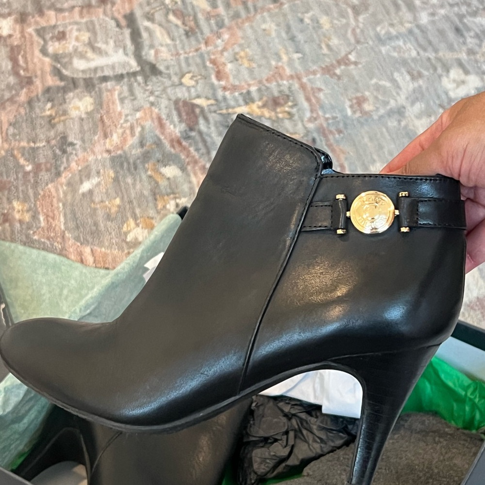 Black Leather Ankle Boots
